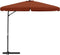 vidaXL - Parasol - met - stalen - paal - 300 - cm - terracottakleurig