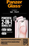 PanzerGlass B1136+2809 - 2 in 1 Pack - Ultra-Wide Fit Anti-Bacterial Screenprotector + Camera Protector - Apple - iPhone 15