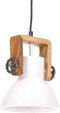 vidaXL Hanglamp industrieel rond 25 W E27 19 cm wit