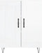 vidaXL - Dressoir - 69,5x34x90 - cm - bewerkt - hout - hoogglans - wit