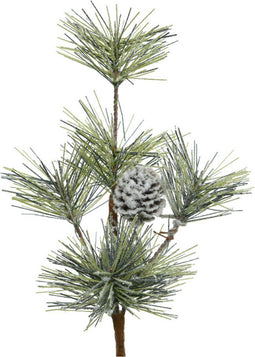 Decoris kersttak/dennentak - besneeuwd met dennenappel - 25 cm