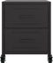 vidaXL - Nachtkastjes - 2 - st - 36x39x43,5 - cm - staal - zwart