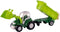 Cavallino XL Tractor Groen met Kiep Aanhangwagen, 86,5cm