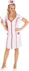 Dressforfun Verpleegster XL - Verkleedkostuum - Jurk met ritssluiting en kap - Sexy outfit