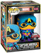 Funko Marvel - POP! Figuur - Black Light Captain America 9 cm - Multicolours