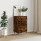 vidaXL - Dressoir - 40x35x70 - cm - bewerkt - hout - gerookt - eikenkleurig