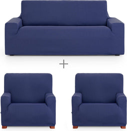 Sofa hoes set Eysa ULISES Blauw 3 Onderdelen