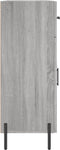 vidaXL - Dressoir - 69,5x34x90 - cm - bewerkt - hout - grijs - sonoma - eikenkleurig