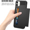 Podec Iphone 14 - Telefoonhoesje met Pasjeshouder en Screenprotector - Zwart