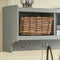 SoBuy FHK28-HG - Wandkapstok - 3 Compartimenten 4 Haken - Grijs 100x25x35 cm