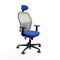 Jorquera Piqueras y Crespo 1D036G1 - Bureaustoel - Hoofdsteun - Blauw
