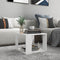 vidaXL - Salontafel - 40x40x30 cm - bewerkt hout - wit