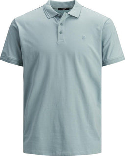 JACK&JONES PREMIUM JPRBLALOGO SPRING SS POLO NOOS - Heren Polo - Lichtblauw met logo - Maat L
