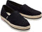 Toms Alpargate Platform Rope - Dames espadrille - Vegan canvas - Zwart - Maat 40