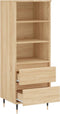 vidaXL - Hoge - kast - 40x36x110 - cm - bewerkt - hout - sonoma - eiken
