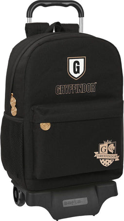 Schoolrugzak met Wielen Harry Potter Bravery Zwart 30 x 43 x 14 cm