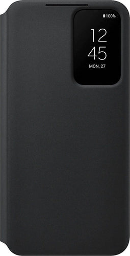 Samsung Galaxy S22 Plus - Clear View Stand Cover - Semi-transparante voorkant - Zwart