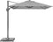 Platinum Sun & Shade – Zweefparasol – Voyager T¹ - 250x250cm – Lichtgrijs – Kantelbaar – 360° Draaibaar – 96% UV protectie
