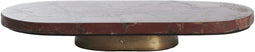 Light&living Schaal op voet 36x17x4,5 cm BELO rood agaat+antiek brons