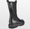 PS Poelman Saturno - Dames Chelsea Laarzen met Ritssluiting - Chunky Plateauzool 4 cm - Zwart