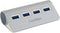 USB Hub CoolBox COO-HU4ALU3 Aluminium (4 Ports)