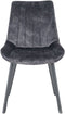 By-Olaf Eetkamerstoel Austin velvet Antraciet - slanke metalen poten - industrieel design - velours