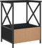vidaXL - Nachtkastje - 50x41x65 - cm - bewerkt - hout - zwart