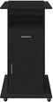 vidaXL - Lectern - Podium - met - Wielen - Zwart - Eiken - Hout
