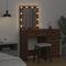 vidaXL - Kaptafel - met - LED - Verlichting - - - Bruin - Eik - 50x41x135 - cm