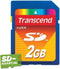 Transcend 2 GB - SD-kaart - Class 2 - 10 Mb/s schrijfsnelheid (2 stuks)