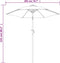 vidaXL - Parasol - 200x224 - cm - aluminium - terracotta