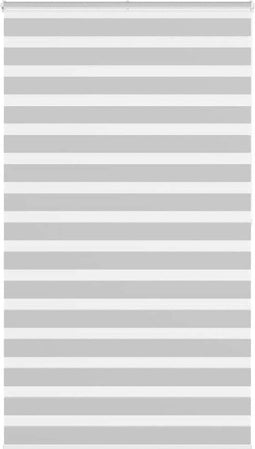 vidaXL - Zebra - rolgordijn - 125x200 - cm - stofbreedte - 120,9 - cm - lichtgrijs