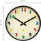 Wandklok 35cm - Stil - Zwart/Multikleur - ABS - nXt 'Bit'