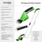 tectake® 2-in-1 Accu Heggenschaar - Buxusschaar en Grasschaar - Ergonomische Telescoopsteel met Wielen - 7.2V Accu