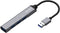 Aisens A106-0540 - USB 3.2 Hub - 4x USB 3.2 (Gen1, 5Gb/s) - Grijs