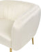LACONIA - Fauteuil - Crème - Fluweel