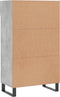 vidaXL - Schoenenkast - 60x35x105 - cm - bewerkt - hout - betongrijs