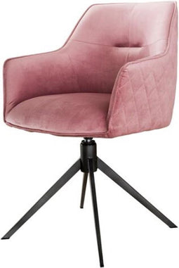 Eetkamerstoel Pull - Roze velvet | Meubelplaats (set van 2)