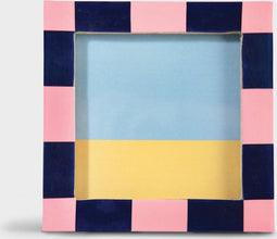 &Klevering fotolijst Check vierkant roze