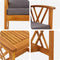 vidaXL - 3-delige - tuin - lounge - set - met - kussens - van - massief - acaciahout