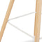 Alterego Mini Tatsu - Witte Barkruk - Natuurlijke Houten Poten - 48x46x89cm