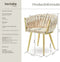 tectake Astano - Eetkamerstoelen - Fluweel - Zwart