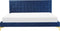 LIMOUX - Tweepersoonsbed - Marineblauw - 180 x 200 cm - Fluweel