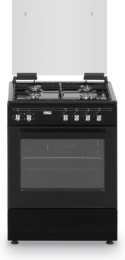 Fitelli FG6001 - Gasfornuis 60cm - Elektrische oven 66L met grillfunctie - Zwart