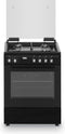 Fitelli FG6001 - Gasfornuis 60cm - Elektrische oven 66L met grillfunctie - Zwart