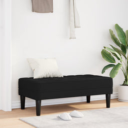 vidaXL - Zwarte - Bank - 113x57x39 - cm - Stof