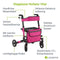 Juskys Aluminium Rollator Vital - Opvouwbaar - Zitting - 63 x 68 x 80-94 cm - Lila