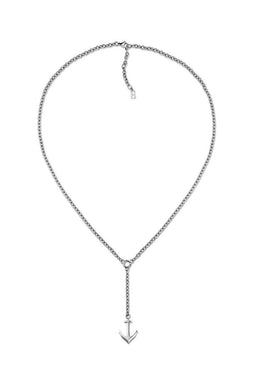 Tommy Hilfiger TJ2700921 - Dames Collier - Y-collier met Anker Hanger - Zilverkleurig
