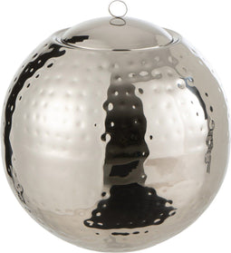 J-Line drijvende brander Bol Gehamerd - metaal - zilver