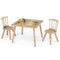 Coast Kindertafel met 2 Stoelen - Naturel - 60 x 60 x 43,5 cm